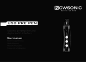 Nowsonic USB Pre Pen Mode D'emploi