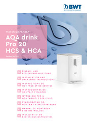 BWT AQA drink Pro 20 CAS Instructions De Montage Et De Service