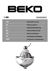 Beko DSA25020X Notice D'utilisation
