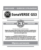 Go groove SonaVERSE GS3 Guide De L'utilisateur