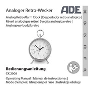 ADE Analoger Wecker CK 2008 Mode D'emploi