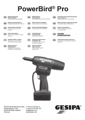 Gesipa PowerBird Pro Mode D'emploi