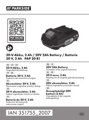 Parkside PAP 20 B1 Traduction Des Instructions D'origine