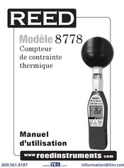 REED 8778 Manuel D'utilisation