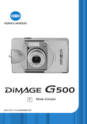 Konica Minolta DIMAGE G500 Mode D'emploi