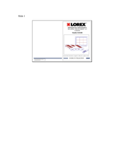 Lorex SG8100 Guide D'utilisation