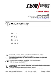 EWM HIGHTEC WELDING Simply more TIG 17 Manuel D'utilisation