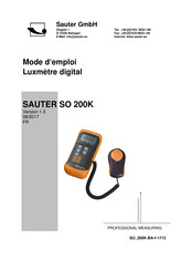 Sauter SO 200K Mode D'emploi