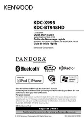 Kenwood KDC-X995 Guide De Démarrage Rapide