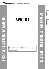 Pioneer AVIC-D1 Manuel D'installation