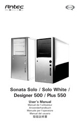 Antec Sonata Solo Manuel De L'utilisateur