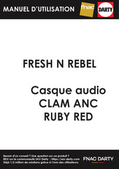 Fresh 'N Rebel CLAM ANC 3HP400PB Manuel D'utilisation