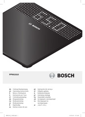 Bosch PPW1010 Notice D'utilisation