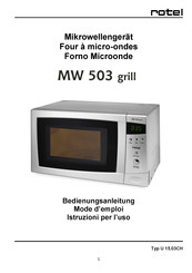 Rotel MW 503 grill Mode D'emploi