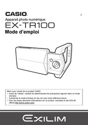 Casio Exilim EX-TR100 Mode D'emploi