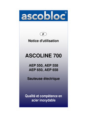 ascobloc ASCOLINE 700 AEP 550 Notice D'utilisation