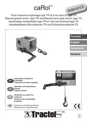 Tractel Group caRol TS250 Instructions D'emploi Et D'entretien