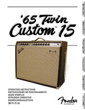 Fender '65 Twin Custom 15 Mode D'emploi