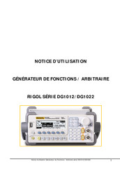 Rigol DG1012 Série Notice D'utilisation