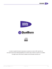 HHB DualBurn CDR-882 Mode D'emploi