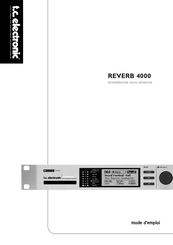 TC Electronic REVERB 4000 Mode D'emploi