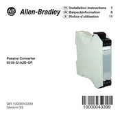 Allen-Bradley 931S-C1A2D-OP Notice D'utilisation