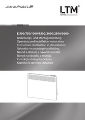 LTM 200250 Instructions D'utilisation Et D'installation