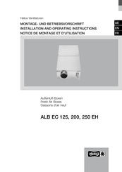 Helios ALB EC 125 EH Notice De Montage Et D'utilisation