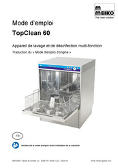 Meiko TopClean 60 Mode D'emploi