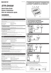 Sony STR-DH500 Guide D'installation