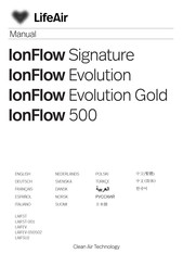 LifeAir IonFlow Evolution Gold Mode D'emploi