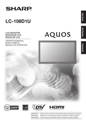 Sharp AQUOS LC-108D1U Mode D'emploi