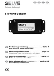 Selve i-R Wind Sensor Notice D'utilisation