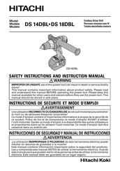Hitachi Koki DS 14DBL Instructions De Sécurité Et Mode D'emploi
