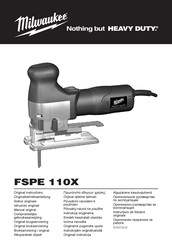 Milwaukee FSPE 110X Notice Originale