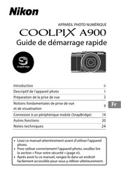 Nikon COOLPIX A900 Guide De Démarrage Rapide