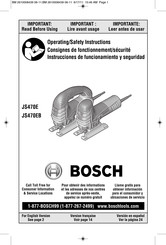Bosch JS470EB Consignes De Fonctionnement/Sécurité