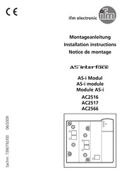 IFM Electronic AT-interface AC2517 Notice De Montage