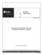Kalia KARISMATIK KF1813 Instructions D'installation - Garantie
