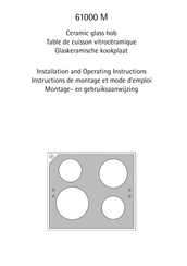 AEG 61000 M Instructions De Montage Et Mode D'emploi