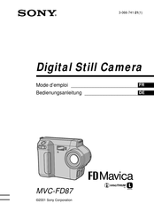 Sony Mavica MVC-FD87 Mode D'emploi
