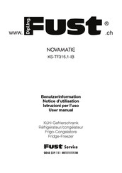 Fust NOVAMATIC KS-TF315.1-IB Notice D'utilisation