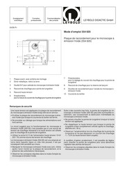 Leybold 554 605 Mode D'emploi