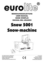 EuroLite Snow 5001 Mode D'emploi
