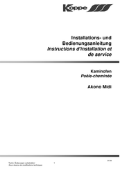 Koppe Akono Midi Instructions D'installation Et De Service