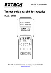 Extech Instruments BT100 Manuel D'utilisation