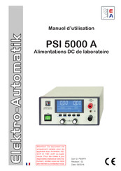 Elektro-Automatik PSI 5080-05 A Manuel D'utilisation