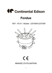 CONTINENTAL EDISON CEFD6R Manuel D'utilisation