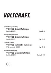 VOLTCRAFT VC190 SE Mode D'emploi