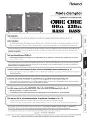 Roland CUBE-120XL BASS Mode D'emploi